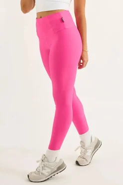 Candy Pink Performance - Tummy Control High Waisted Leggings