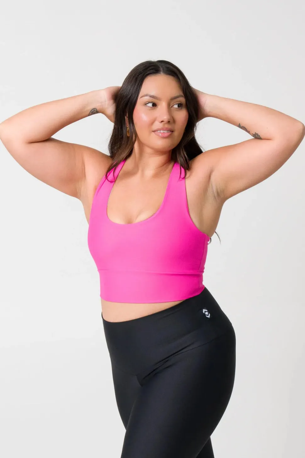 Candy Pink Performance - T Back Comfort Crop Top