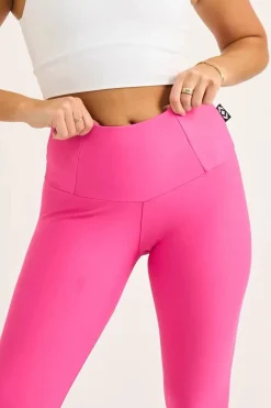 Candy Pink Performance - Tummy Control High Waisted Capri Leggings