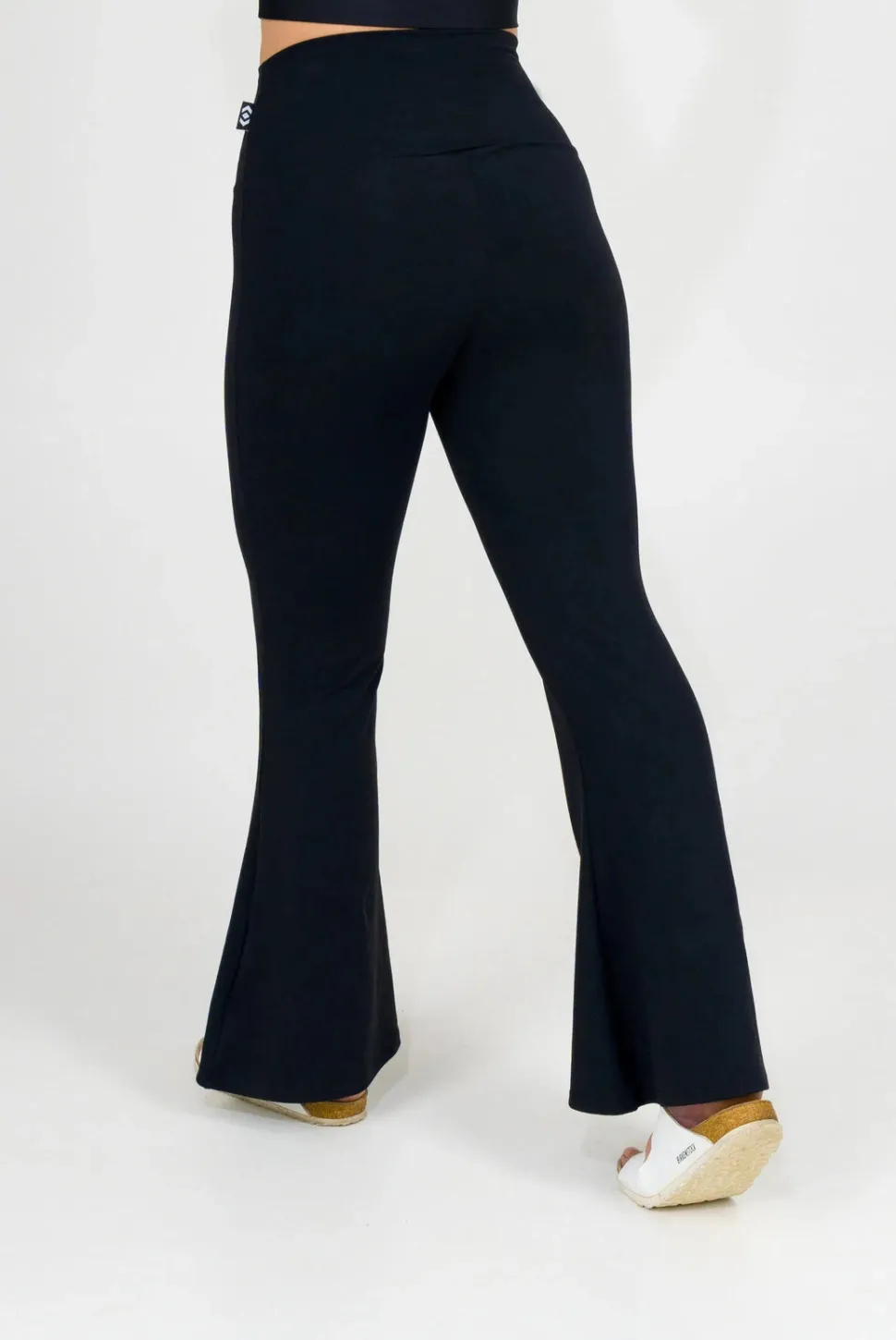 Comfy Cotton High Waisted Bells - Black