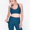 Dark Teal Performance - Panel Pocket High Waisted Long Shorts