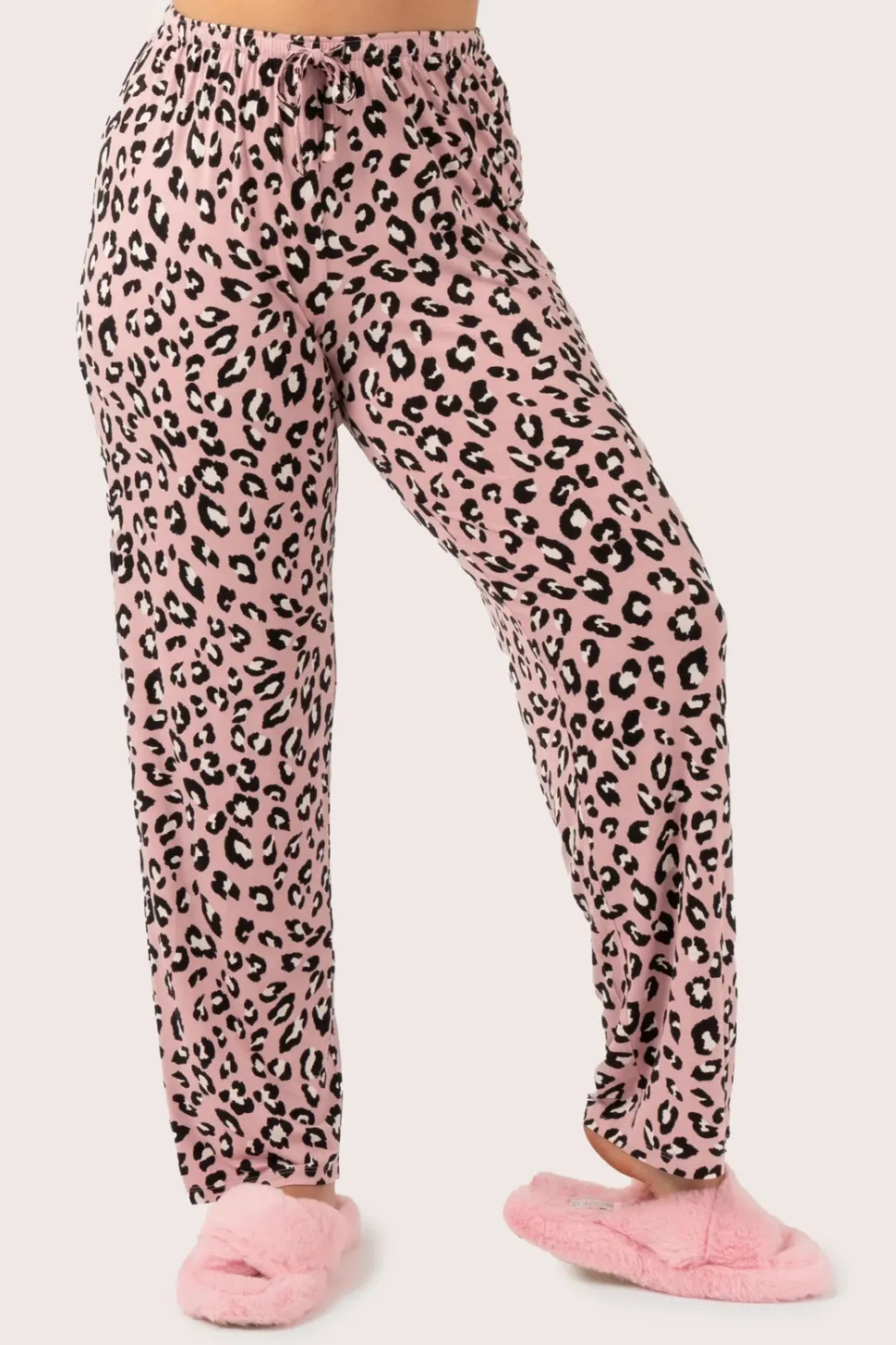 Dusty Pink Leopard Mania Modal - Lounge Pant