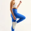Electric Blue Body Contouring - Panel Pocket High Waisted Leggings