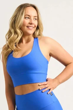 Electric Blue Performance - T Back Comfort Crop Top