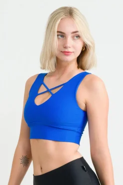 Electric Blue Performance - Reversible Comfort Crop Top