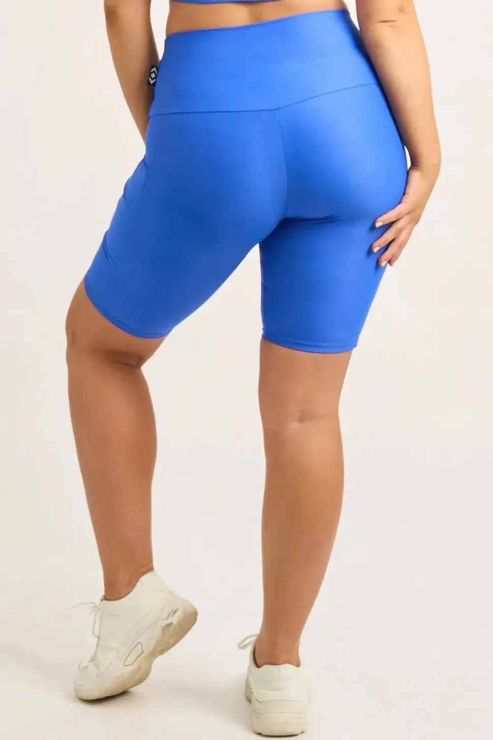 Electric Blue Performance - Panel Pocket High Waisted Long Shorts
