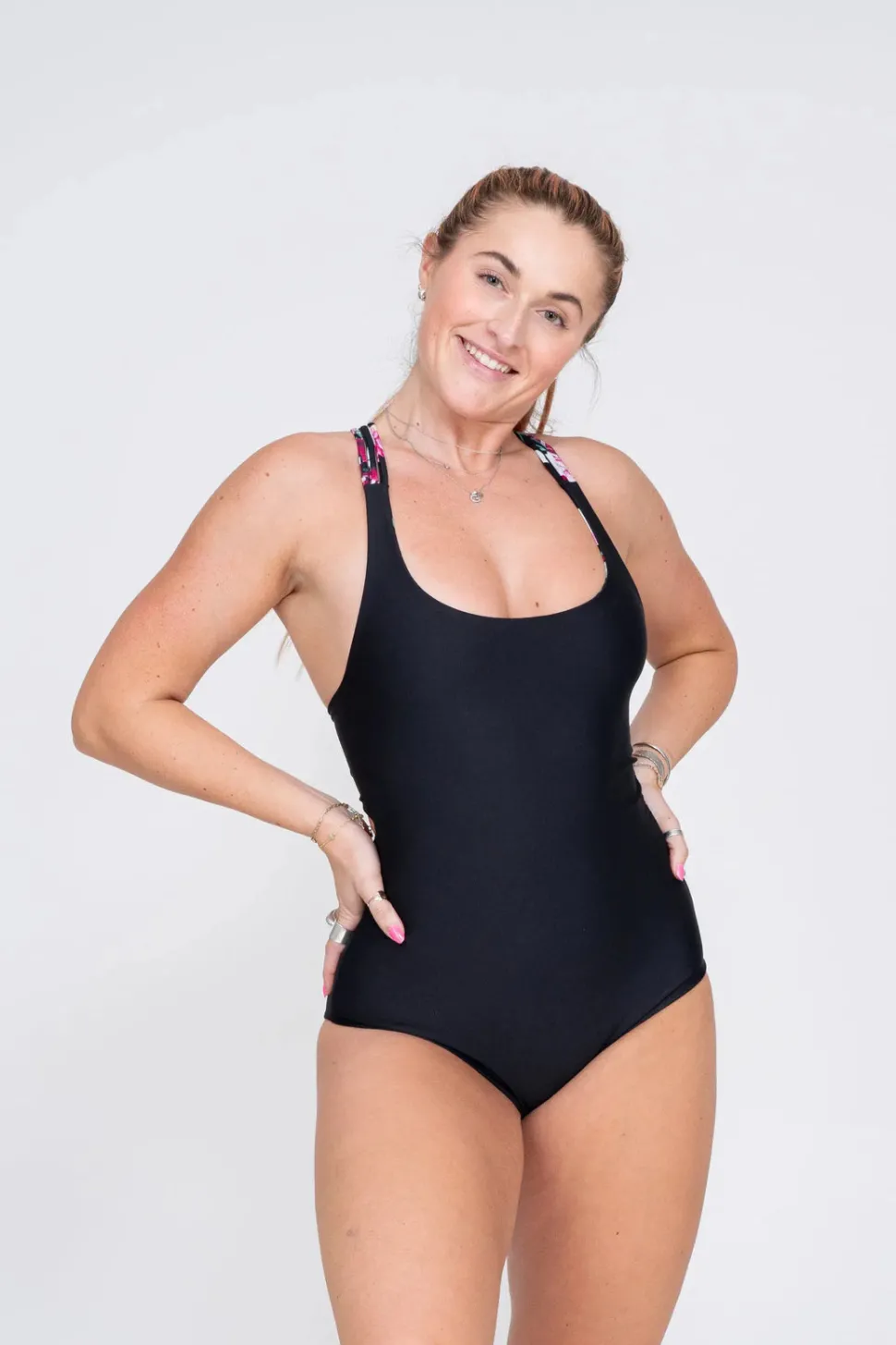 Exotic At Heart Silky - Cross Over One Piece W/ Extra Coverage Bottoms