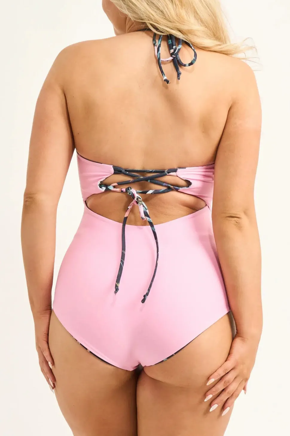 Exotic At Heart Silky - Reversible Bralette One Piece W/ Extra Coverage Bottoms