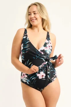 Exotic At Heart Silky - Wrap One Piece W/ Extra Coverage Bottoms