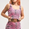 Fight Like A Tiger Pink Performance - Scoop Neck Comfort Crop Top