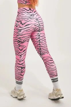 Fight Like A Tiger Pink Performance - Panel Pocket Extra High Waisted Leggings