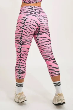 Fight Like A Tiger Pink Performance - High Waisted Capri Leggings