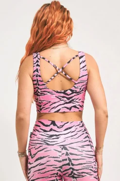 Fight Like A Tiger Pink Performance - Scoop Neck Comfort Crop Top