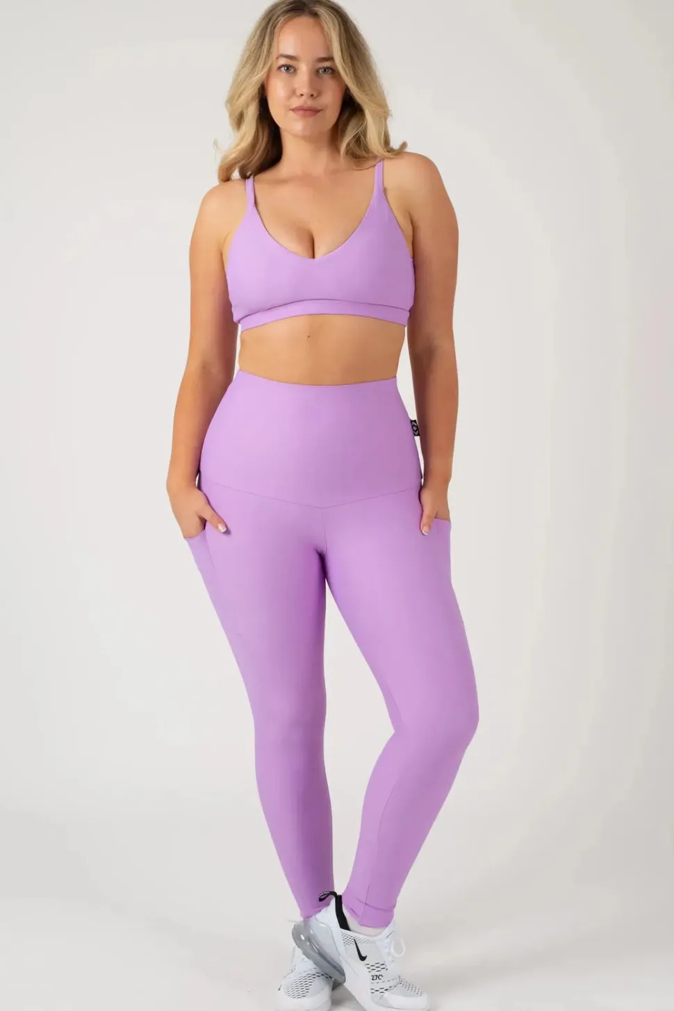 Lilac Performance - Panel Pocket Extra High Waisted Leggings