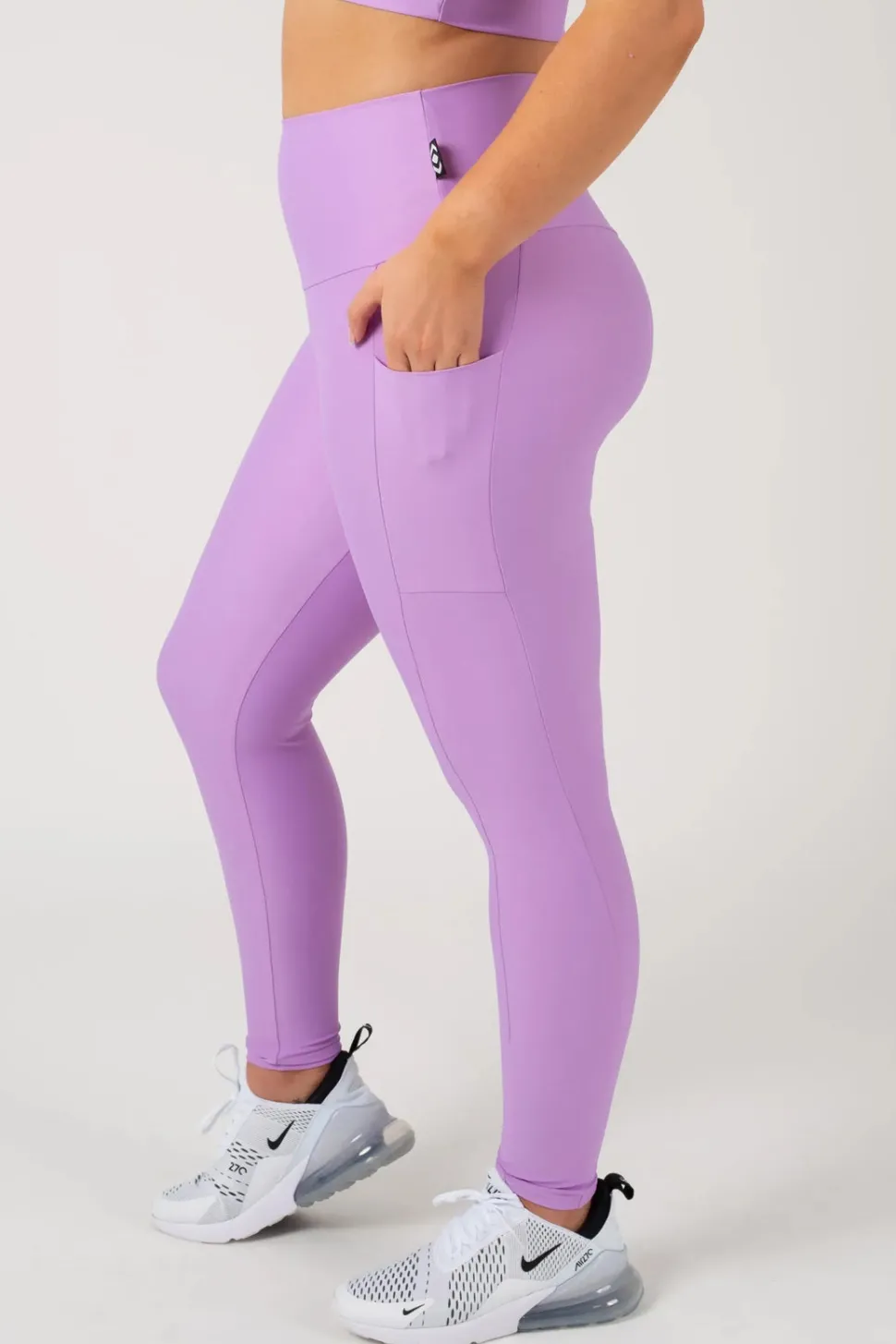 Lilac Performance - Panel Pocket High Waisted Leggings