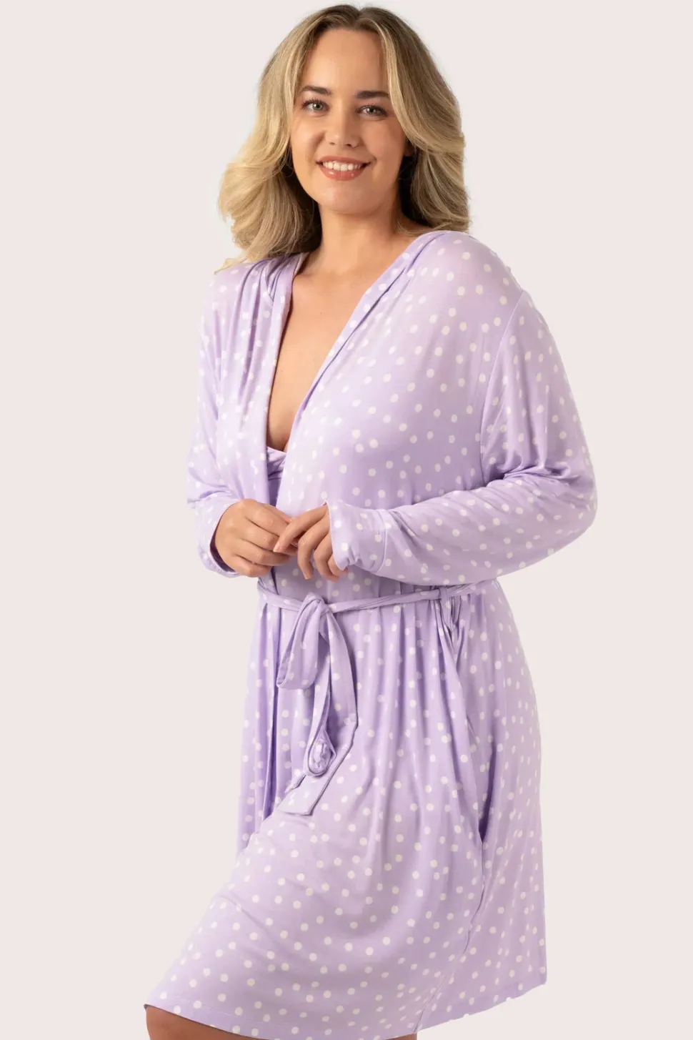 Lilac Spot Modal - Lounge Robe