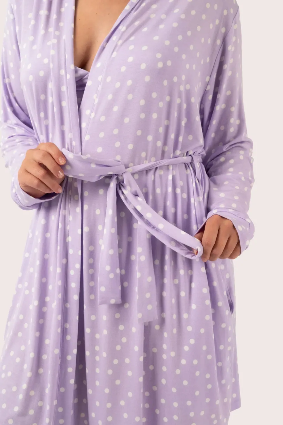 Lilac Spot Modal - Lounge Robe