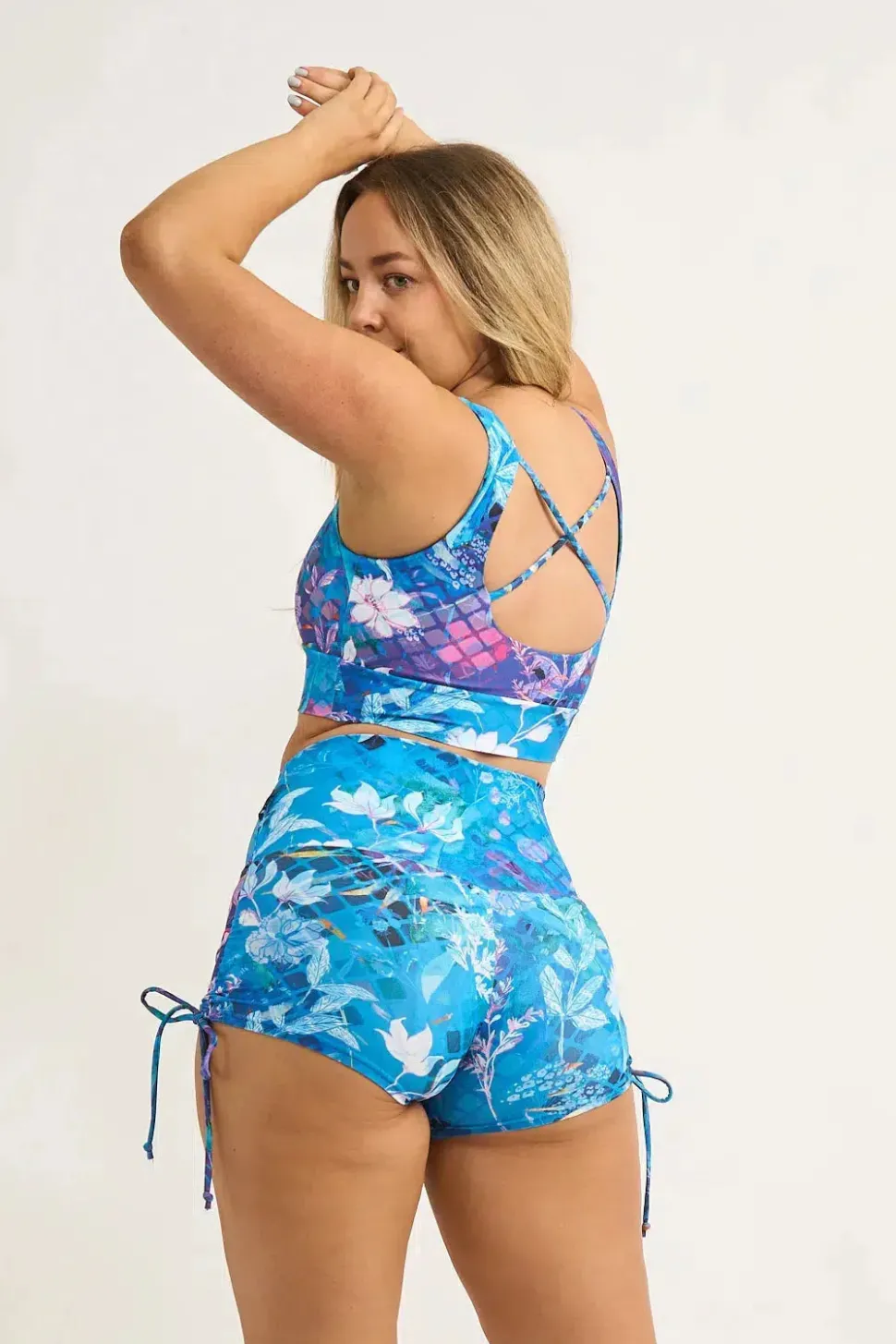 Mermaid Mafia Performance - High Waisted Tie Side Booty Shorts