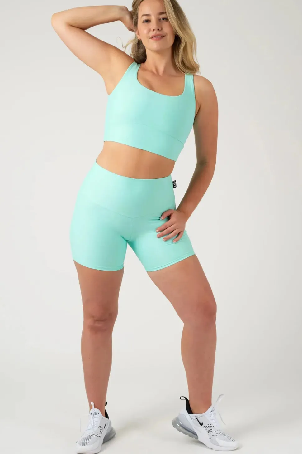 Mint Performance - High Waisted Booty Shorts