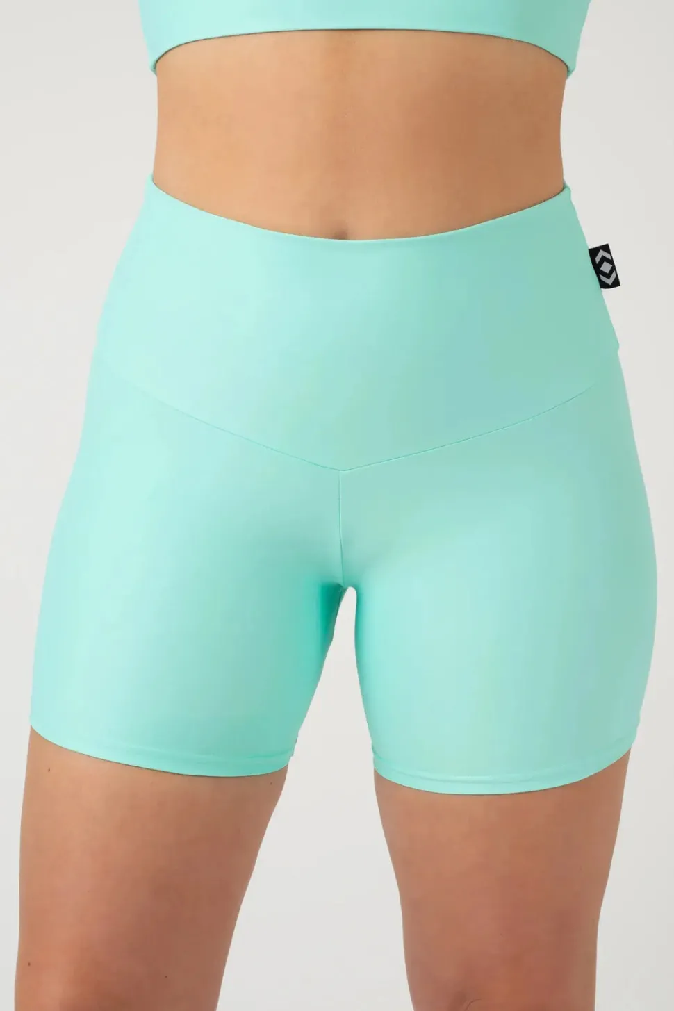 Mint Performance - High Waisted Booty Shorts