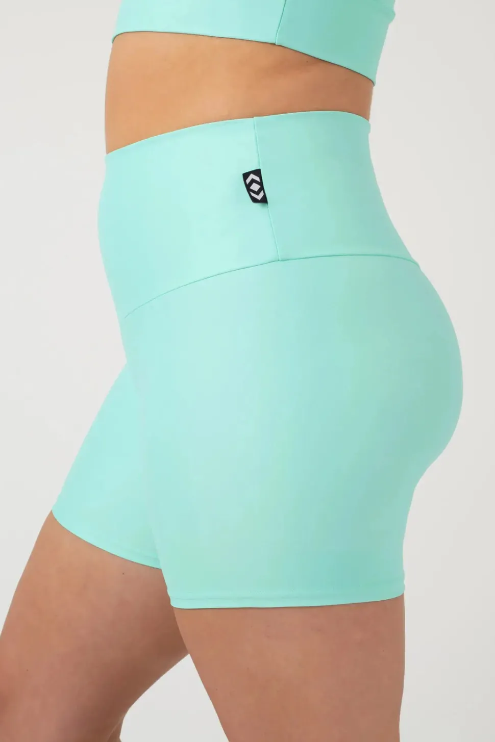Mint Performance - High Waisted Booty Shorts