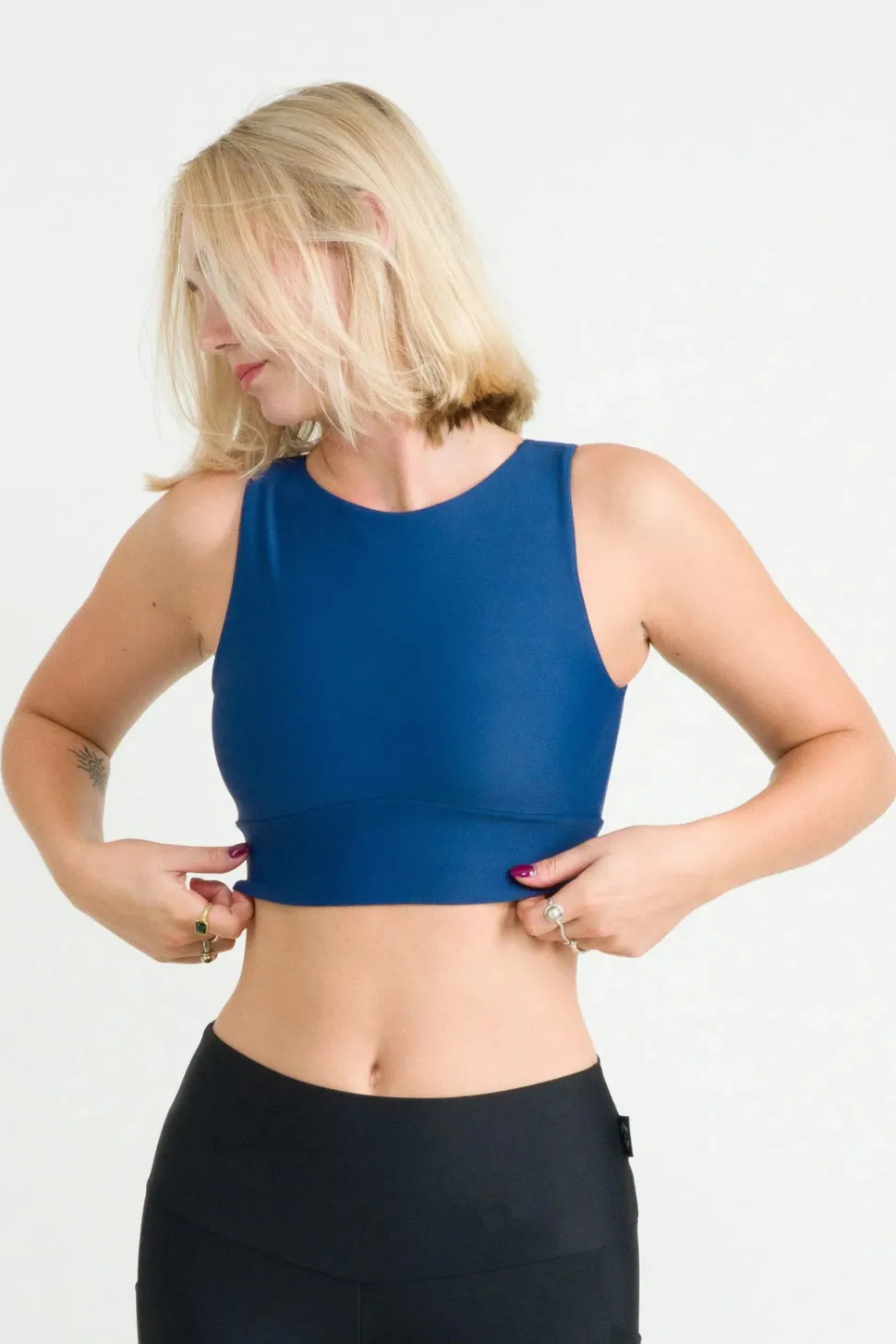 Navy Performance - Reversible Comfort Crop Top