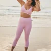 Pastel Pink Performance - Panel Pocket Extra High Waisted Capri Leggings