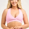 Pastel Pink Performance - Cross Over Crop