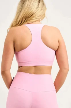 Pastel Pink Performance - Cross Over Crop