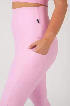 Pastel Pink Performance - Panel Pocket Extra High Waisted Leggings