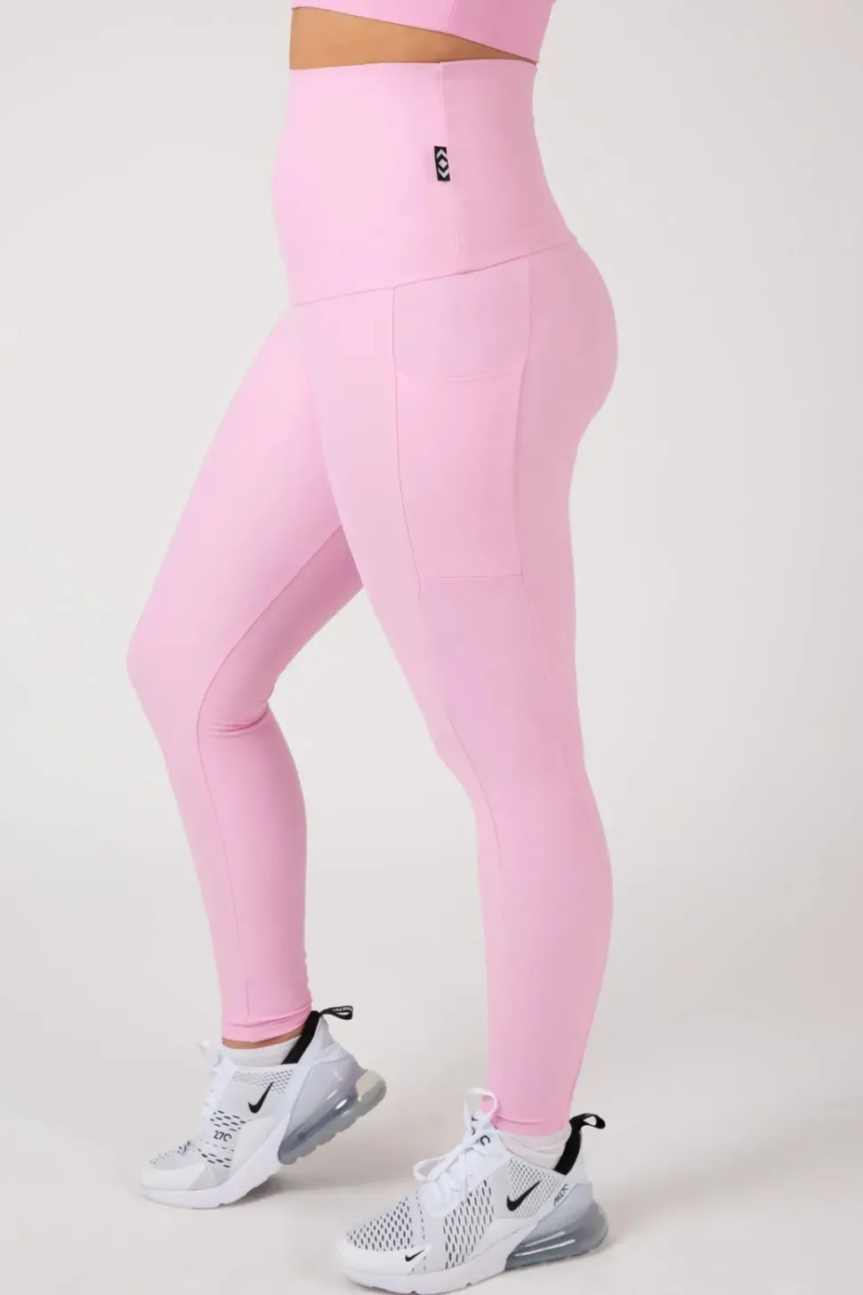 Pastel Pink Performance - Panel Pocket Extra High Waisted Leggings