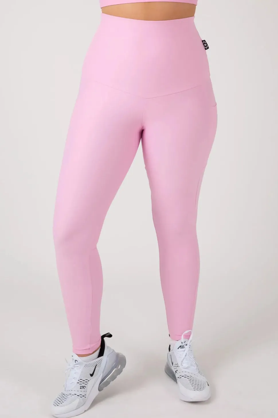 Pastel Pink Performance - Panel Pocket Extra High Waisted Leggings