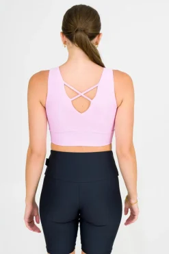 Pastel Pink Performance - Reversible Comfort Crop Top