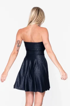 Performance Bandeau Comfort Crop Mini Dress - Black Exotic Touch Jag