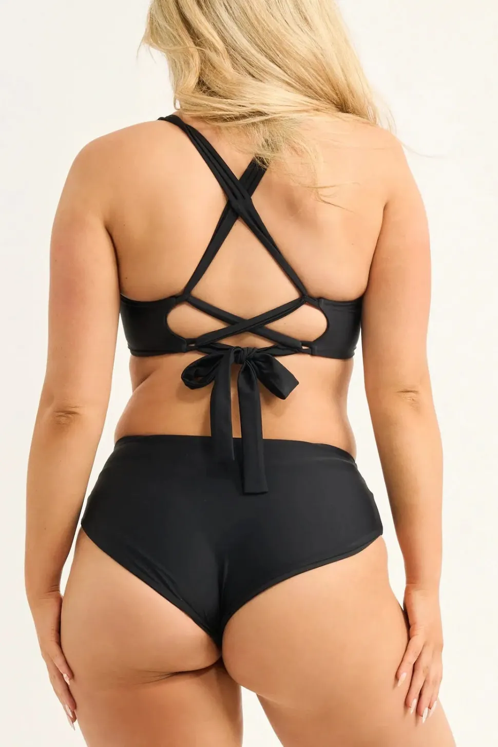 Performance Full Coverage Brief Bikini Bottom - Black