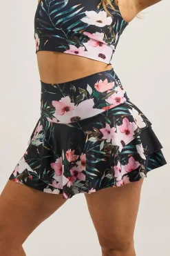 Performance High Waisted Ruffle Skort - Exotic At Heart