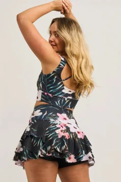 Performance High Waisted Ruffle Skort - Exotic At Heart
