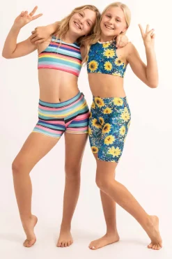 Performance Kids Booty Shorts - Rainbow Runway