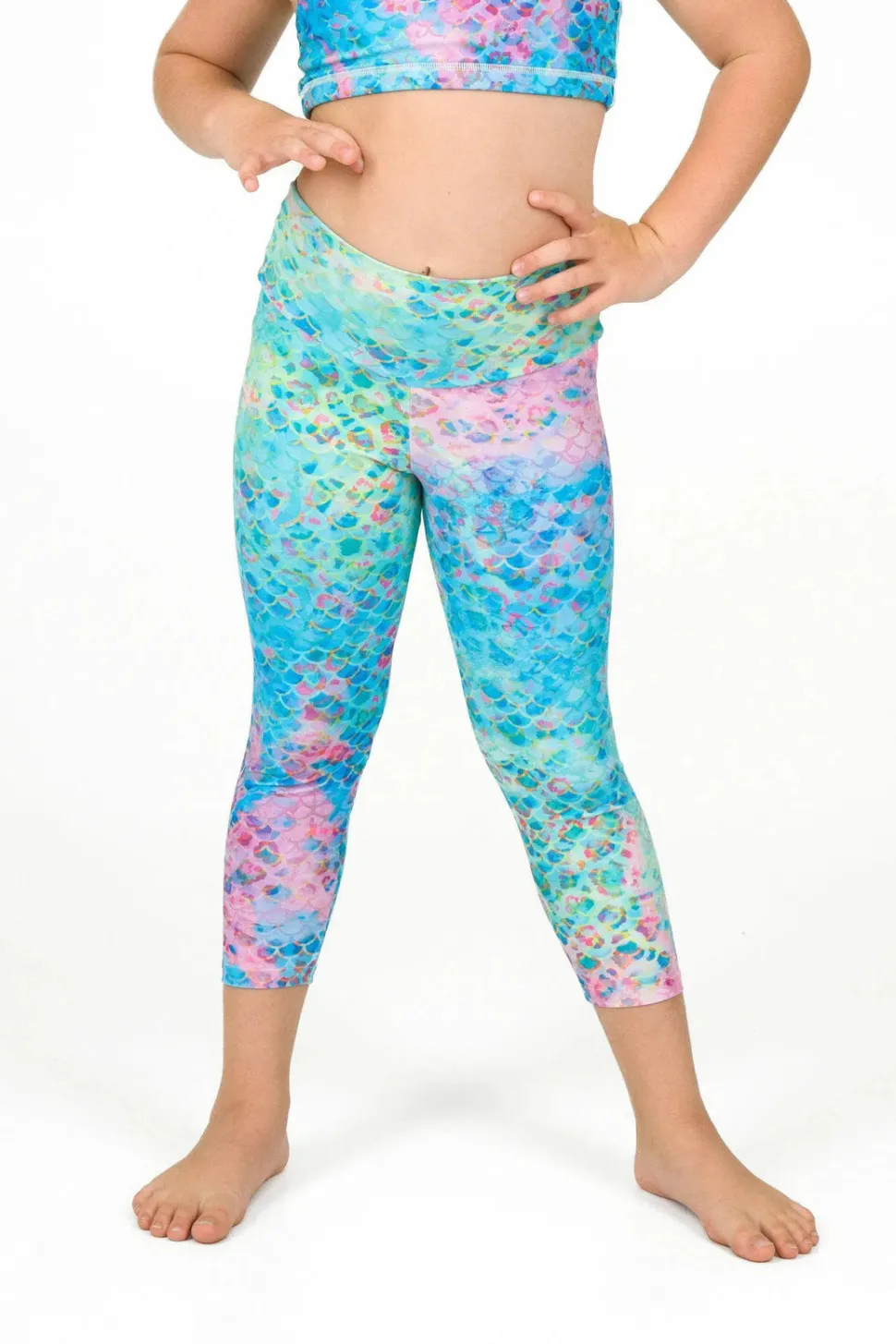Performance Kids Capris - Mermaid Jag
