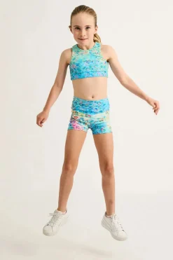 Performance Kids Crop Top - Mermaid Jag