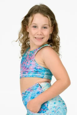 Performance Kids Crop Top - Mermaid Jag