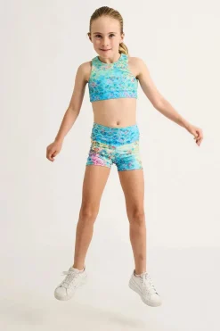 Performance Kids Crop Top - Mermaid Jag
