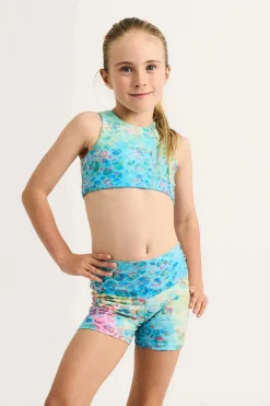 Performance Kids Crop Top - Mermaid Jag