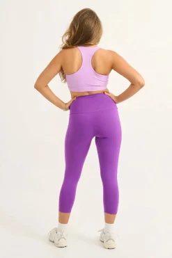 Purple Body Contouring - Panel Pocket High Waisted Capri Leggings