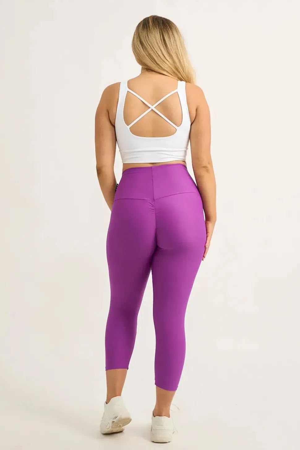 Purple Performance - Booty Scrunch High Waisted Capri Leggings