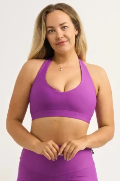 Purple Performance - Deep V Crop