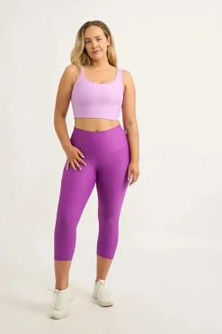 Purple Performance - Double Booty Scrunch High Waisted Capri Leggings