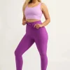Purple Performance - Drawstring High Waisted Leggings