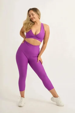 Purple Performance - Extra High Waisted Capri Leggings