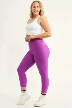 Purple Performance - High Waisted Capri Leggings